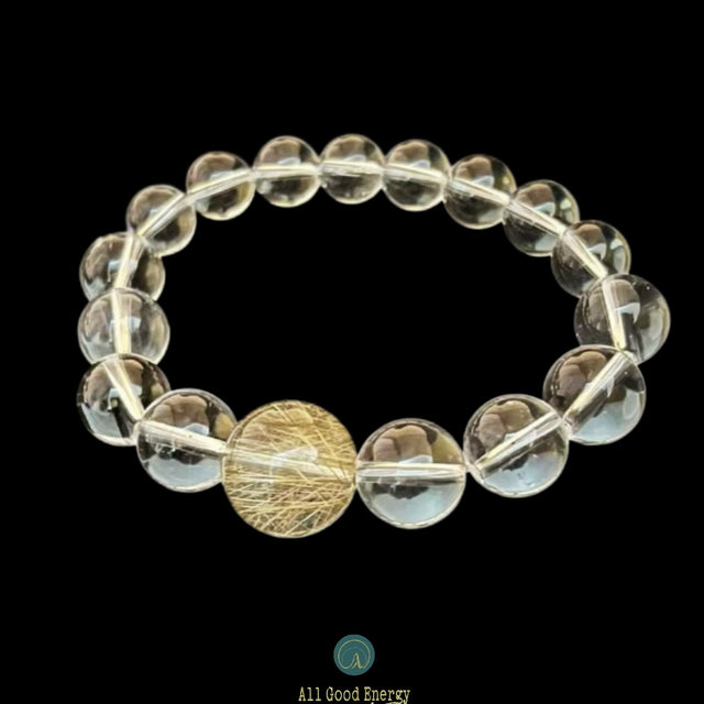 Golden Rutilated & Quartz Bracelet