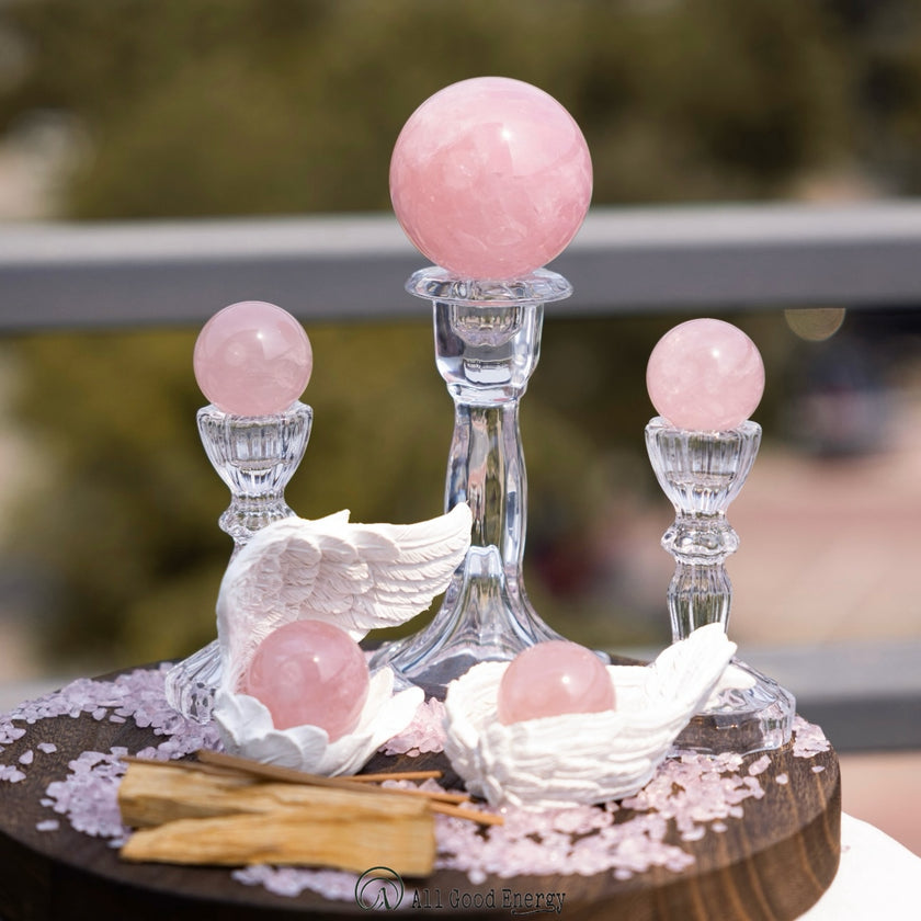 Rose Quartz Ball - Love, Heal, Stress
